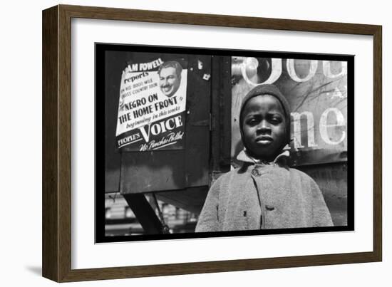 Harlem Newsboy-Gordon Parks-Framed Art Print