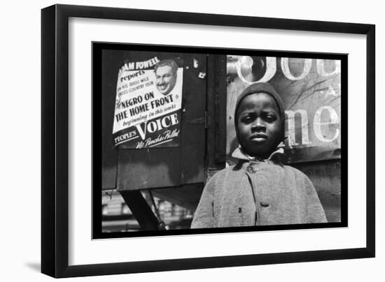 Harlem Newsboy-Gordon Parks-Framed Art Print