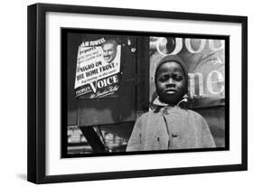 Harlem Newsboy-Gordon Parks-Framed Art Print