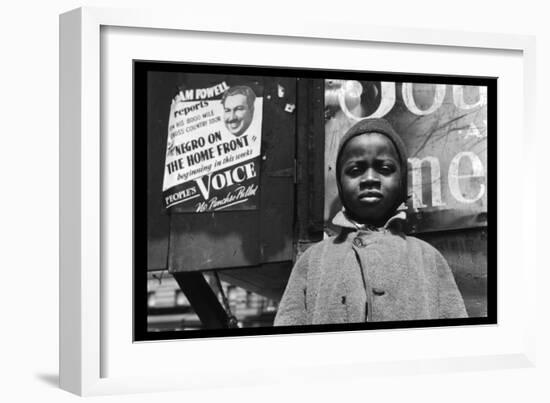 Harlem Newsboy-Gordon Parks-Framed Art Print