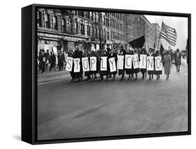 Harlem Protests the Scottsboro Verdict as a L-Y-N-C-H-I-N-G-null-Framed Stretched Canvas