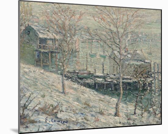 Harlem River Winter Scene-Ernest Lawson-Mounted Premium Giclee Print