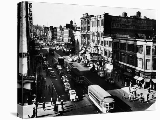 Harlem's Famous Thoroughfare, 125th Street in 1943-null-Stretched Canvas