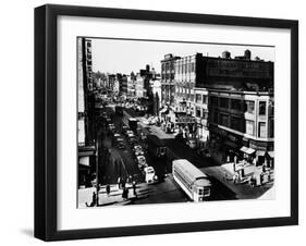 Harlem's Famous Thoroughfare, 125th Street in 1943-null-Framed Photo