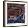 Harlem Street Scene, 1943-Jacob Lawrence-Framed Giclee Print