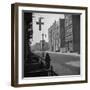 Harlem Street Scene. May 1943-null-Framed Photo