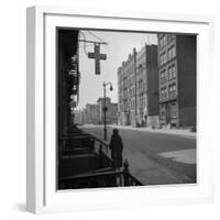 Harlem Street Scene. May 1943-null-Framed Photo