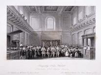 Interior View of the Stock Exchange, Bartholomew Lane, City of London, 1841-Harlen Melville-Giclee Print