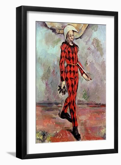 Harlequin, 1890-Paul Cézanne-Framed Giclee Print