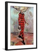 Harlequin, 1890-Paul Cézanne-Framed Giclee Print