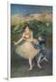 Harlequin and Colombine. Around 1895. Oil on wood.-Edgar Degas-Framed Giclee Print