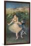 Harlequin and Colombine. Around 1895. Oil on wood.-Edgar Degas-Framed Giclee Print