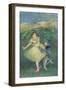 Harlequin and Colombine, C.1886-90 (Oil on Panel)-Edgar Degas-Framed Premium Giclee Print