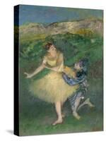 Harlequin and Colombine, circa 1886-1890-Edgar Degas-Stretched Canvas