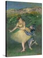 Harlequin and Colombine, circa 1886-1890-Edgar Degas-Stretched Canvas