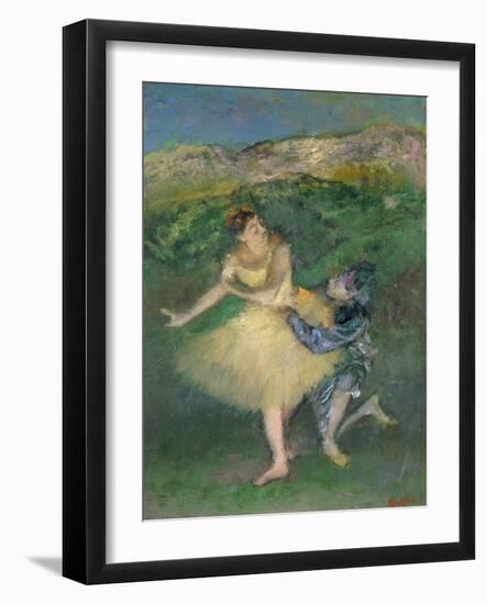 Harlequin and Colombine, circa 1886-1890-Edgar Degas-Framed Giclee Print