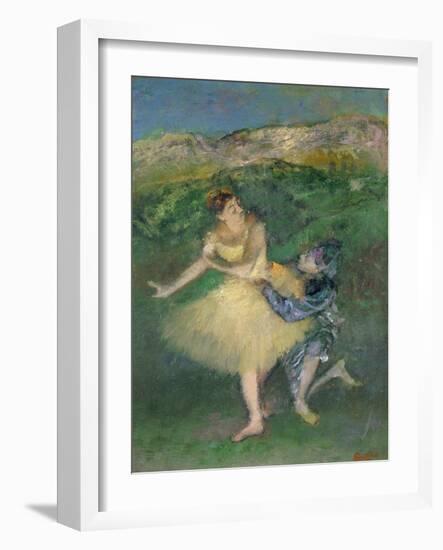 Harlequin and Colombine, circa 1886-1890-Edgar Degas-Framed Giclee Print