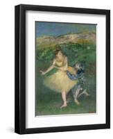Harlequin and Colombine, circa 1886-1890-Edgar Degas-Framed Premium Giclee Print