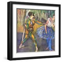 Harlequin and Colombine-Edgar Degas-Framed Art Print