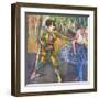 Harlequin and Colombine-Edgar Degas-Framed Art Print