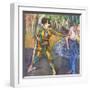 Harlequin and Colombine-Edgar Degas-Framed Art Print