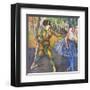 Harlequin and Colombine-Edgar Degas-Framed Art Print