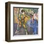 Harlequin and Colombine-Edgar Degas-Framed Art Print