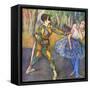 Harlequin and Colombine-Edgar Degas-Framed Stretched Canvas