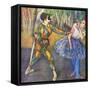 Harlequin and Colombine-Edgar Degas-Framed Stretched Canvas