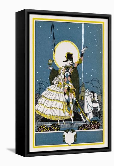 Harlequin and Columbine-John Austen-Framed Stretched Canvas