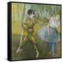 Harlequin and Columbine-Edgar Degas-Framed Stretched Canvas