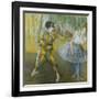 Harlequin and Columbine-Edgar Degas-Framed Giclee Print