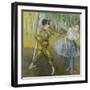 Harlequin and Columbine-Edgar Degas-Framed Giclee Print