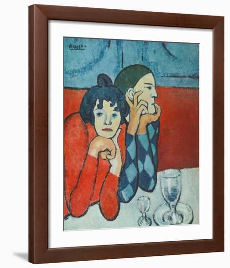 Harlequin and Companion-Pablo Picasso-Framed Collectable Print