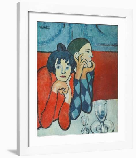 Harlequin and Companion-Pablo Picasso-Framed Collectable Print