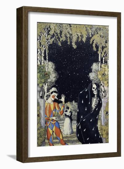 Harlequin and Death, 1907-Konstantin Andreyevich Somov-Framed Giclee Print