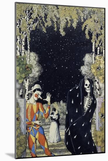 Harlequin and Death, 1907-Konstantin Andreyevich Somov-Mounted Giclee Print