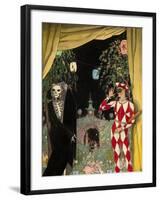 Harlequin and Death, 1918-Konstantin Andreyevich Somov-Framed Giclee Print