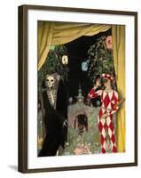 Harlequin and Death, 1918-Konstantin Andreyevich Somov-Framed Giclee Print