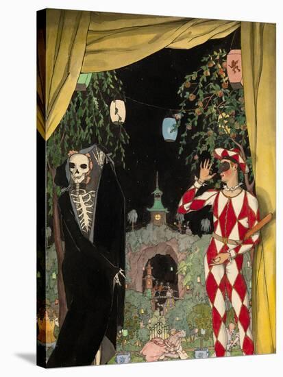 Harlequin and Death, 1918-Konstantin Andreyevich Somov-Stretched Canvas