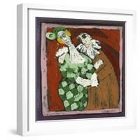 Harlequin and the Doctor (Commedia Dell'Arte)-Leslie Xuereb-Framed Giclee Print