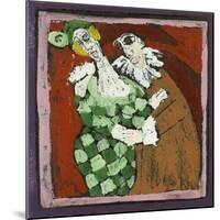 Harlequin and the Doctor (Commedia Dell'Arte)-Leslie Xuereb-Mounted Giclee Print