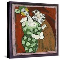 Harlequin and the Doctor (Commedia Dell'Arte)-Leslie Xuereb-Stretched Canvas