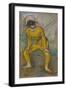 Harlequin. Around 1884. Pastel on paper.-Edgar Degas-Framed Giclee Print