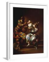 Harlequin as a Father-Giovanni Domenico Ferretti-Framed Giclee Print