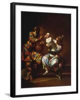 Harlequin as a Father-Giovanni Domenico Ferretti-Framed Giclee Print