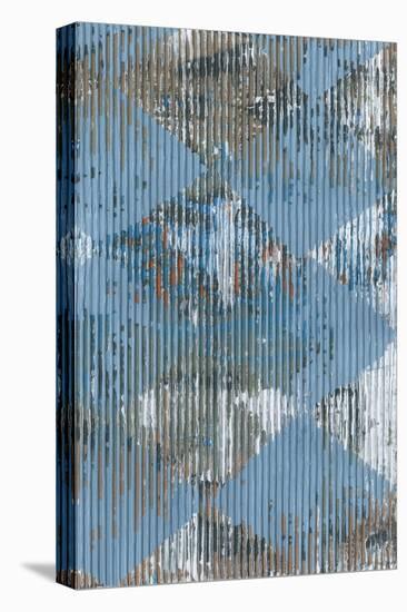 Harlequin Blue II-Dlynn Roll-Stretched Canvas