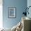 Harlequin Blue II-Dlynn Roll-Framed Art Print displayed on a wall