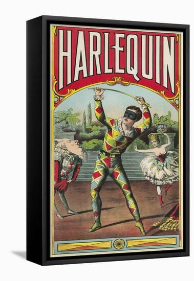 Harlequin Brand Tobacco Label-Lantern Press-Framed Stretched Canvas