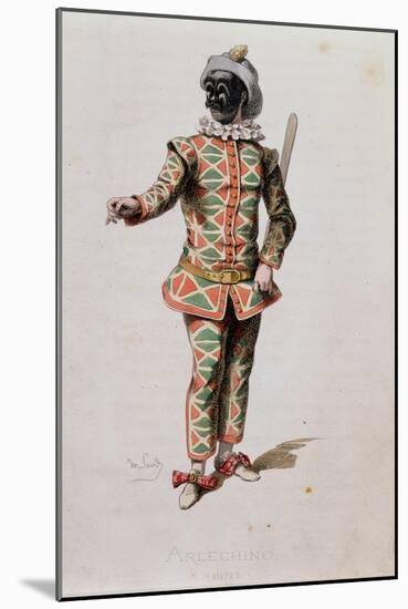 Harlequin from "Masques Et Bouffons"-Baron Dudevant Jean Francois Maurice Sand-Mounted Giclee Print